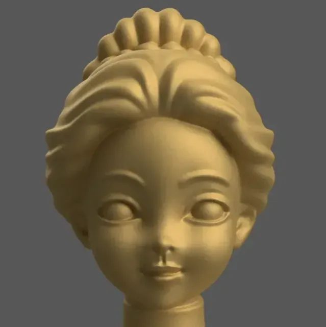 Elegant Lady Bust Statue – 3D Model STL for Decoration — Image 6 of 9