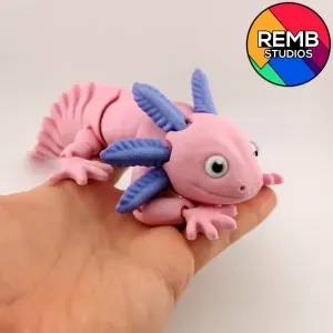 Flexi Axolotl | Print-in-place | No Support