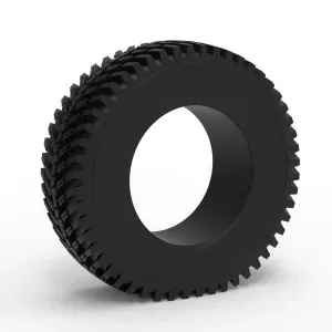 Tractor tire deflated Scale 1:25