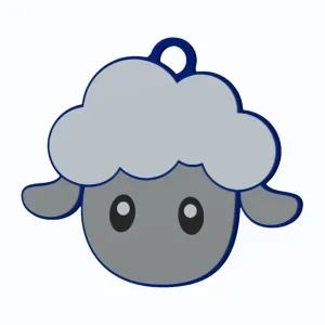 Sheep Head - Farm Animals - Keychain v2