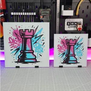 Chess Art Graffiti Rook – Hueforge – 4 Colors