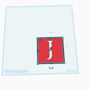 keychain letter J