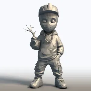Baby Groot – Urban Vibes Low Poly Fan Art 3D Model