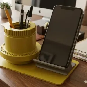 PHONE BASE AND PENCIL HOLDER FOR DESK NUT MODEL IQ-12