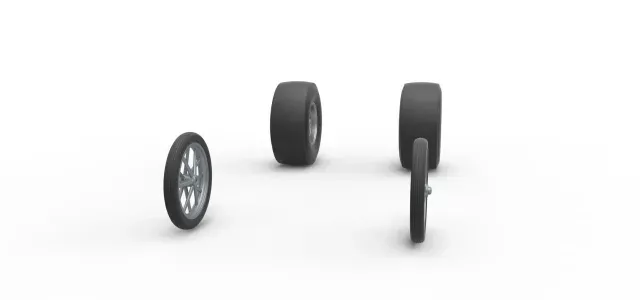 Wheel set of Vintage Front engine dragster V3 Scale 1:25 — Фото 4 из 9