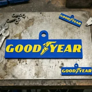 Goodyear Logo Keychain – 2 Color / Single Color Option
