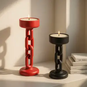 Chain Candle Holder Tealight, 2 Size Set, Chain Candlestick