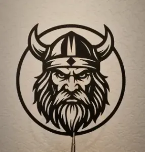 Viking Head 2D Wall Art