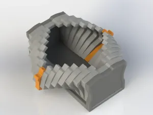Storage Box with Ribs Like for Opening