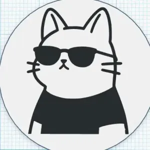 Keychain cat cool 3d