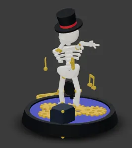 Free Model Mechanical Dancing Skeleton