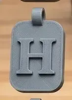 Pendant Tag Letter H