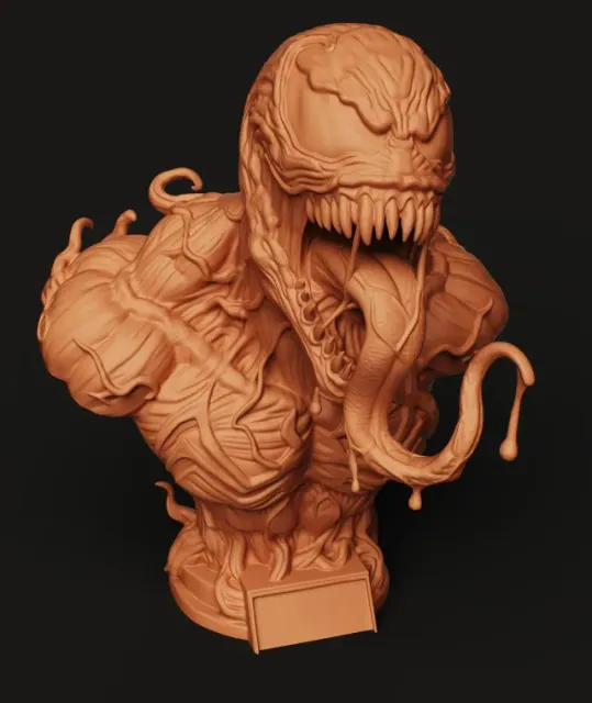 Venom Symbiote Bust | Dark Anti-Hero Statue | Alien Monster — Фото 6 из 7