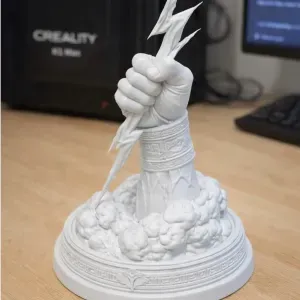 ⚡ Thunder Grasp Desk Statue (White Edition)