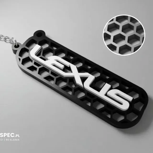 Lexus logo honeycomb keychian