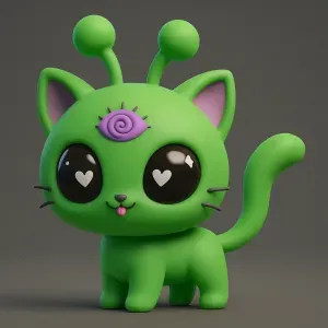 Cute Alien Cat