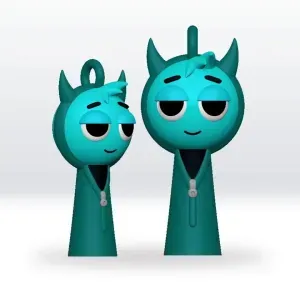 OC New Sprunki STL file 3D Model Character Obj, Sprunki 3mf