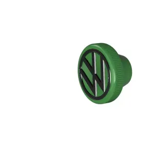 VW radio knob with raised logo