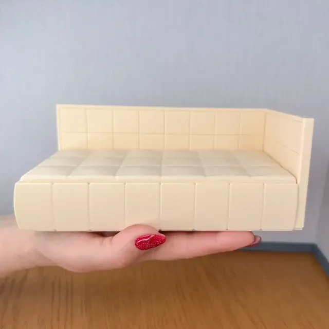 Miniature Corner Sofa Bed - 1:12 Scale Dollhouse Furniture — Фото 9 из 9