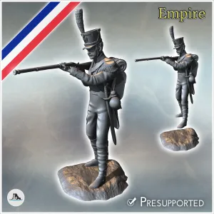 French Napoleonic infantry soldier firing standing (19) - mi