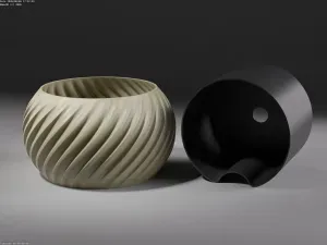 Ribbed Planter | Decorative Flower Pot 26005 A