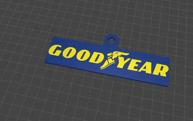 Goodyear Logo Keychain – 2 Color / Single Color Option — Фото 2 из 4