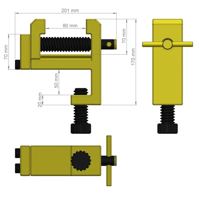Bench Vice I ( travel speed = 5.5 mm/rev ) — Фото 2 из 9