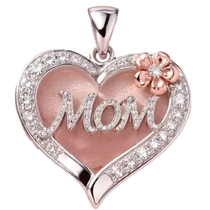 Mother's Day Mom Heart Pendant