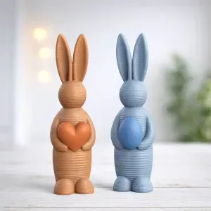 Easter Bunny Set | Striped Holiday Decors