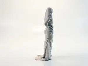 Elegant Woman Evening Gown Figurine 3D Printable