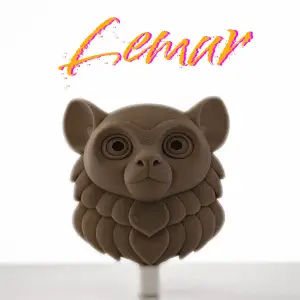 Lemur Head - Wall Sculpture