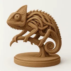 Chameleon- Roots of Life – The Wooden Creatures