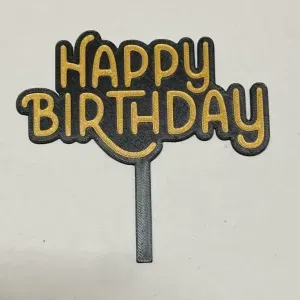 Topo de Bolo - Happy Birthday