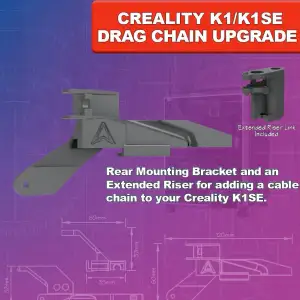 Creality K1 SE Drag Chain Upgrade – Rear Mount + Chain Link
