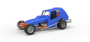 Vintage Northeast Dirt Modified stock car Scale 1:25