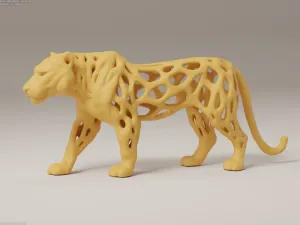 Voronoi Tiger – Modern Geometric Tiger Sculpture