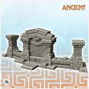 Egyptian temple wall ruin (2) - miniatures warhammer mini RP