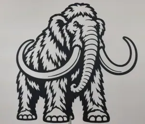 Woolly Mammoth Ice Age 2D Wall Art Prehistoric Decor