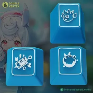 Genshin Impact Sigewinne Keycaps – OEM Profile STL Files