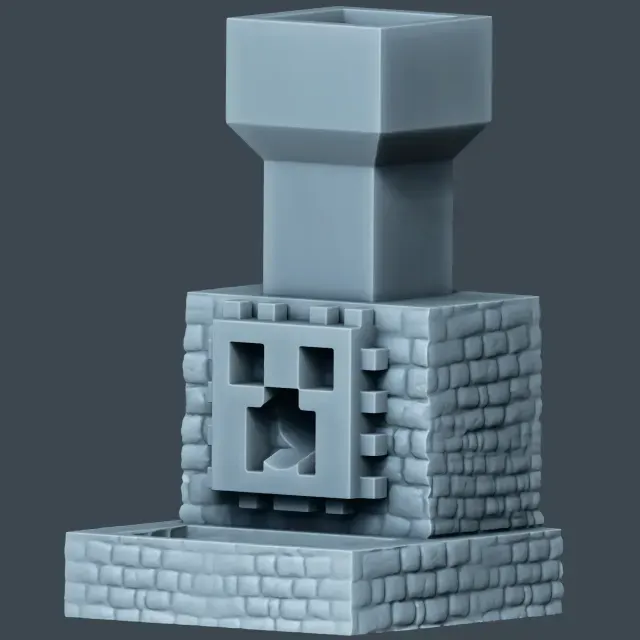 Minecraft Face Minimalist The Dice Tower STL file — Фото 4 из 5