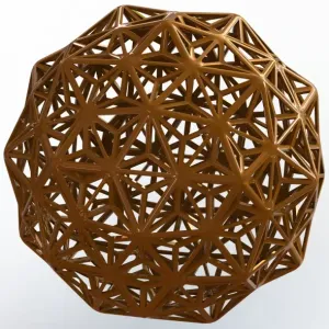 Wireframe Shape Geometric Diamond