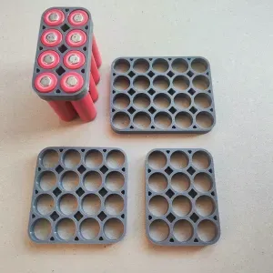 18650 Quad Row Holder Set | Wire Channels (8-24 Cells)