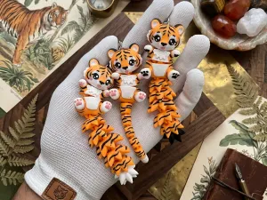 Fluffy Tails Cute Flexi Tiger Cub - Toy/ Keychain/Magnet