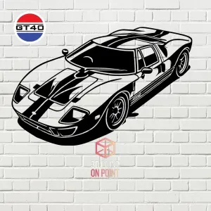 FORD GT40 VINTAGE - 2D WALL ART #3