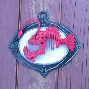 Deep Sea Wall Trophy - Anglerfish Skeleton