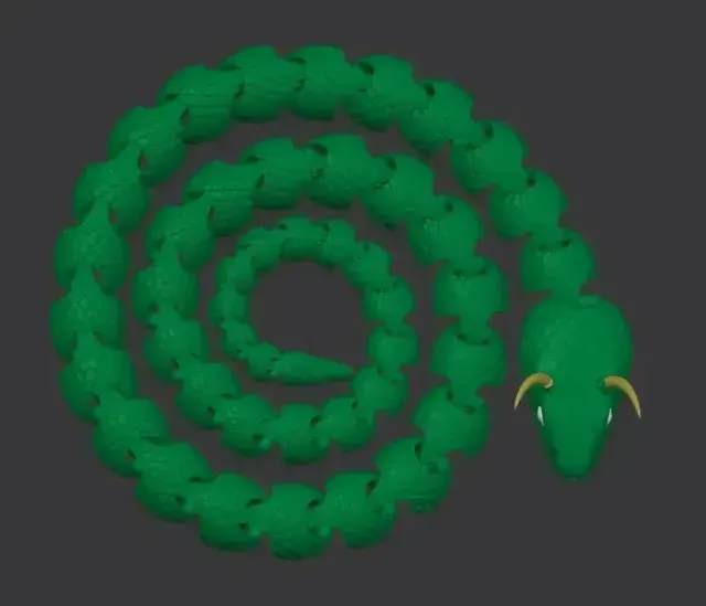 Articulated snake with horns 2.0! — Image 5 of 9