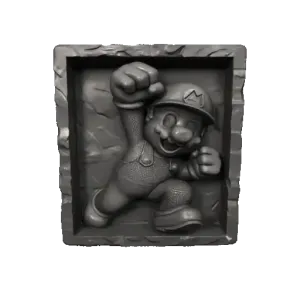 Mario Bros stone painting