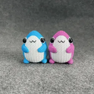 Cute Shark Knitted - Crochet - STL & 3mf Multicolor
