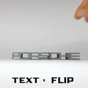 Text Flip - Porsche 911