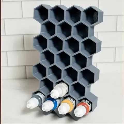Vallejo Paint Bottle Rack Organizer for Miniatures & Models